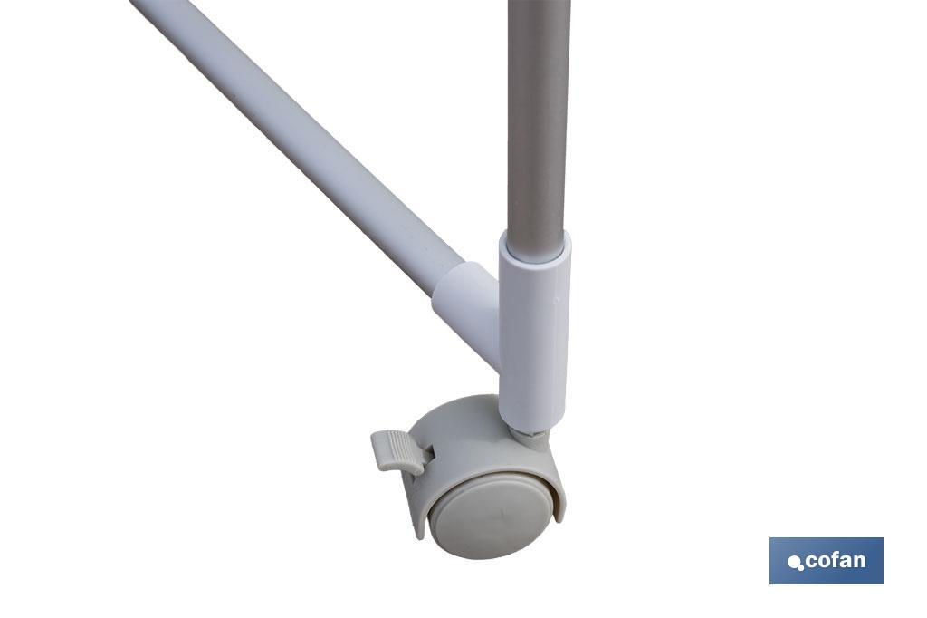 Tendedero eléctrico de torre | 4 ruedas con freno | 300 W de potencia | Tendedero portátil con secado rápido - Cofan