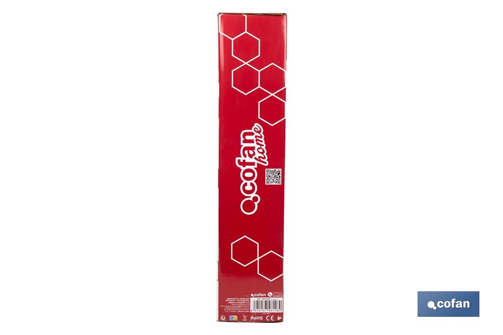 Radiador de aceite con termostato y ventilador | 1500 W + 400 W | 7 elementos | 3 niveles de potencia | Color blanco - Cofan