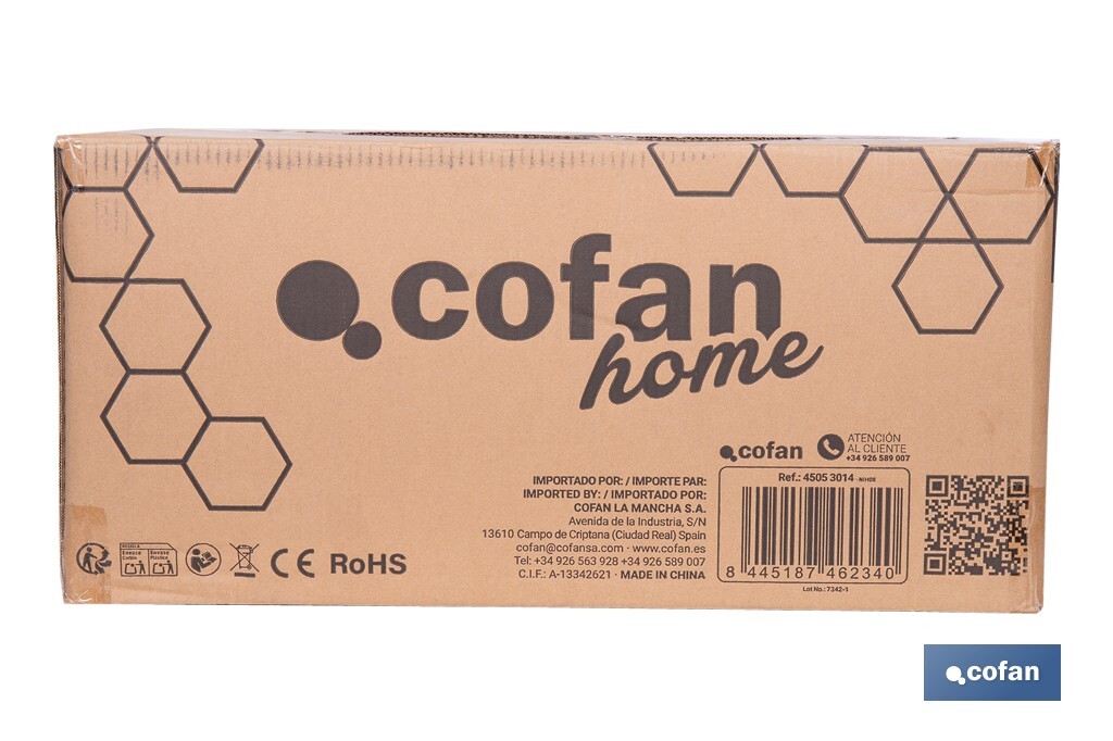 Calefactor de onda corta por infrarrojos | Potencia: 1500/3000 W | Protección IPX4 | Alta eficiencia para entornos de hasta 40 m2 - Cofan