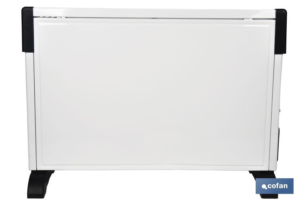 Convector radiante | Potencia: 2000 W | Termostato regulable | Seguridad antivuelco | Ideal para estancias medianas - Cofan