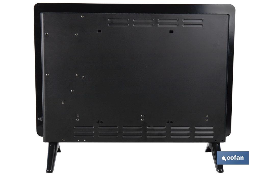Convector radiante de panel de vidrio | Potencia: 1500 W | Mando a distancia | Control vía app | Compatible con asistente de voz | Temporizador 24 h - Cofan
