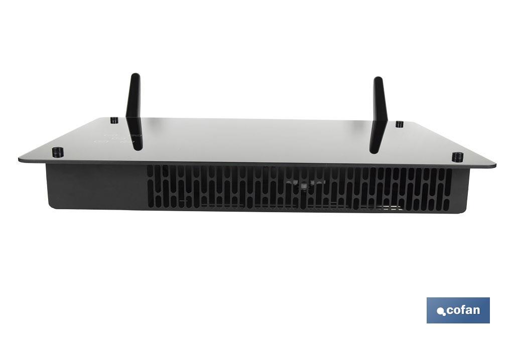 Convector radiante de panel de vidrio | Potencia: 1500 W | Mando a distancia | Control vía app | Compatible con asistente de voz | Temporizador 24 h - Cofan