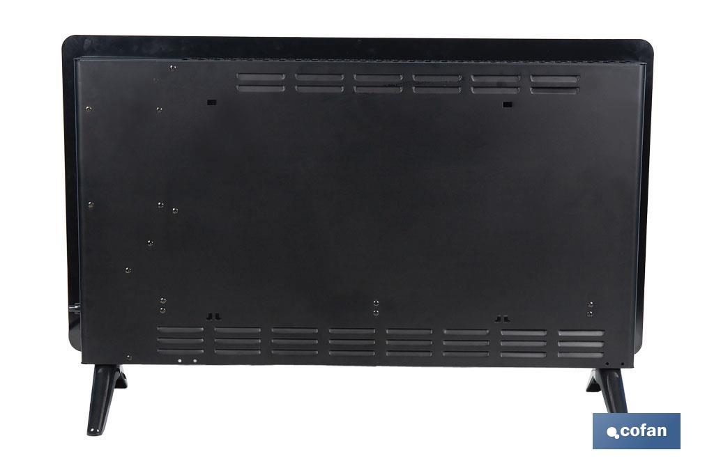 Convector radiante de panel de vidrio | Potencia: 2000 W | Mando a distancia | Control vía app | Compatible con asistente de voz | Temporizador 24 h - Cofan