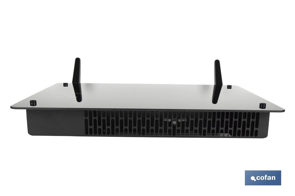 Convector radiante de panel de vidrio | Potencia: 2000 W | Mando a distancia | Control vía app | Compatible con asistente de voz | Temporizador 24 h - Cofan