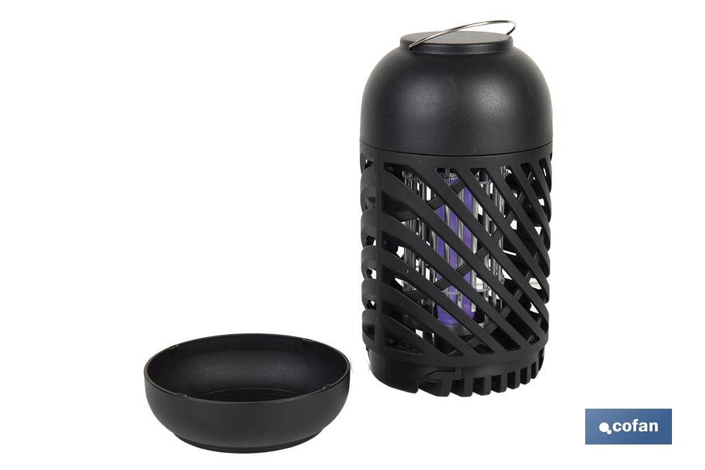 Lámpara LED antiinsectos | Potencia: 5 W | Descarga Eléctrica: 800-1000 V  | Área: 60 m² | Protégete contra los insectos - Cofan