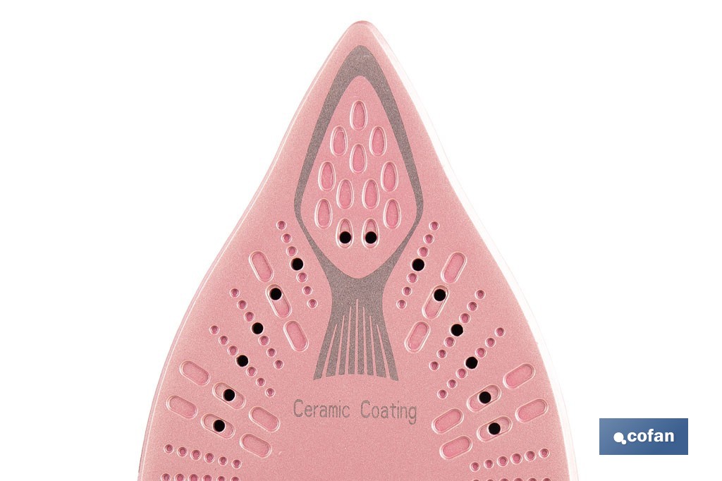 Centro de planchado con depósito de agua extraíble 1,5 litros | Potencia: 3100 W y 8 bares | Suela de cerámica y función de autolimpieza - Cofan