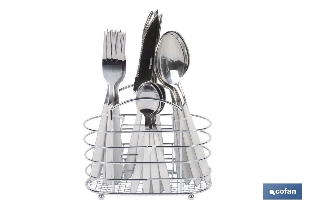 Set de 24 cubiertos de acero Inoxidable | Diferentes colores | Diseño Moderno y Funcional - Cofan