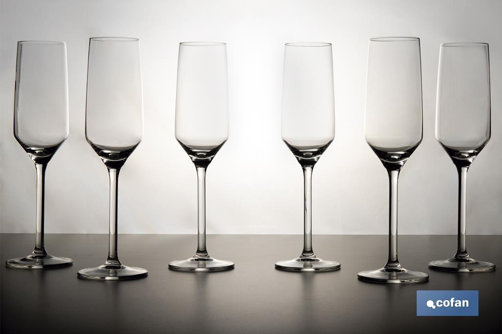 Pack de 6 flûtes à champagne | Capacité : 22 cl - Cofan