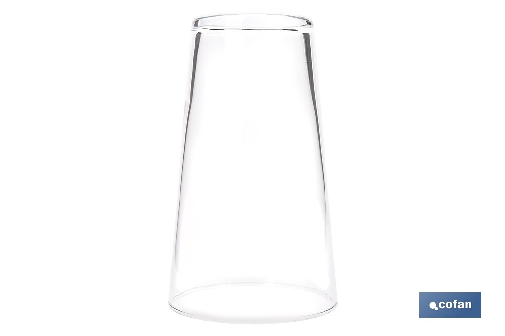 Pack de 6 vasos de combinado | Material: vidrio transparente | Capacidad: 47 cl | Calidad profesional | Ideales para cubatas, agua, cerveza, refrescos - Cofan