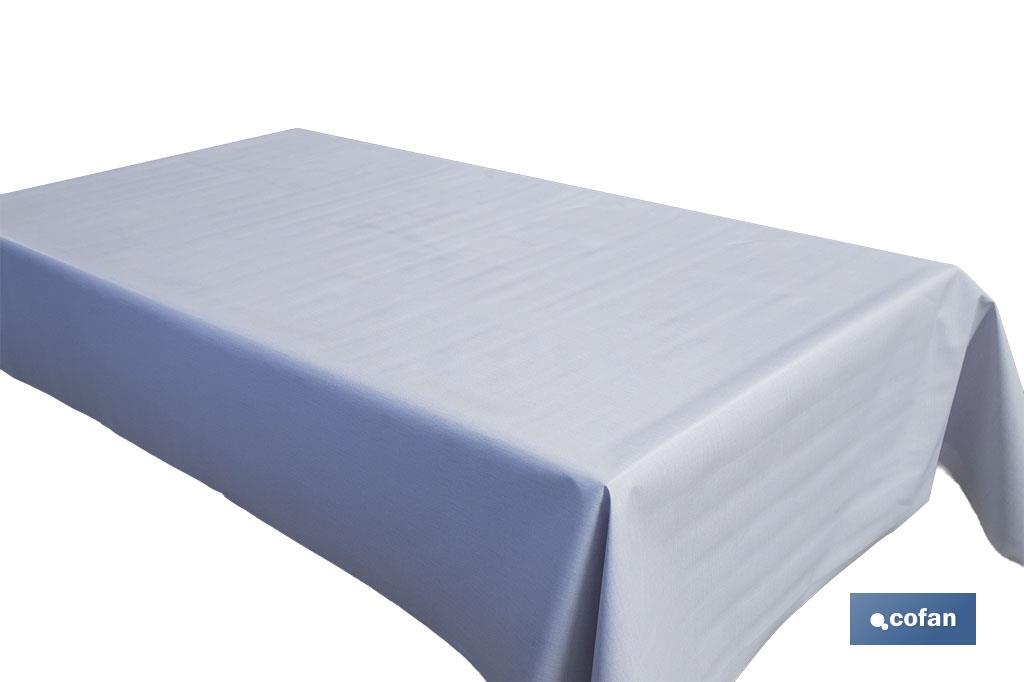 Stain-resistant tablecloth | Grey soft design | Vinyl and polyester | Waterproof | Easy to clean | Available in different sizes - Cofan