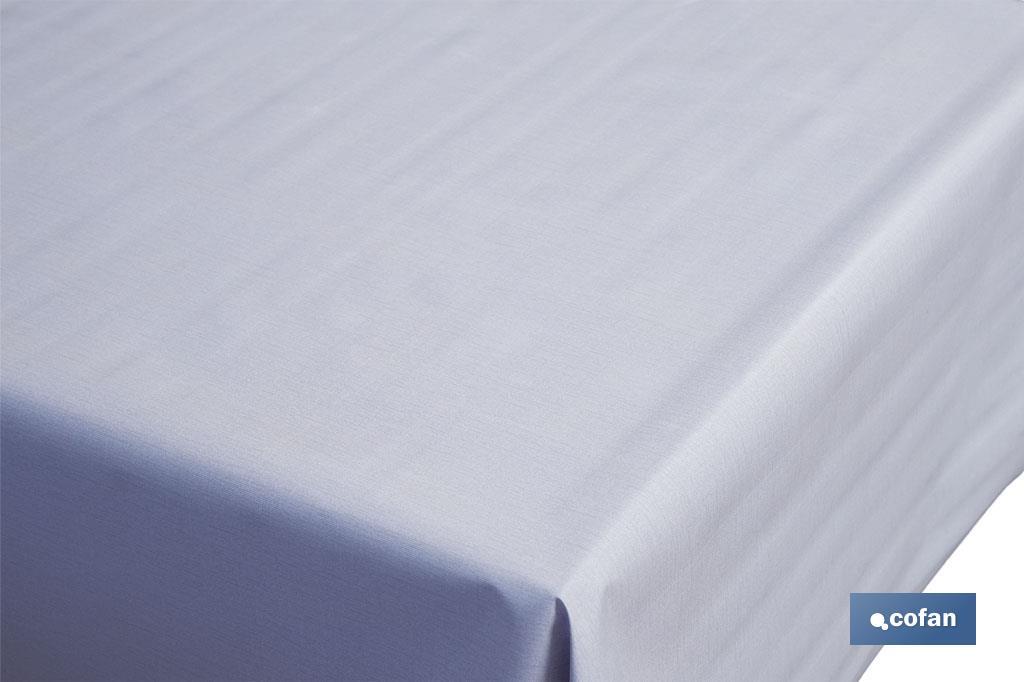 Stain-resistant tablecloth | Grey soft design | Vinyl and polyester | Waterproof | Easy to clean | Available in different sizes - Cofan