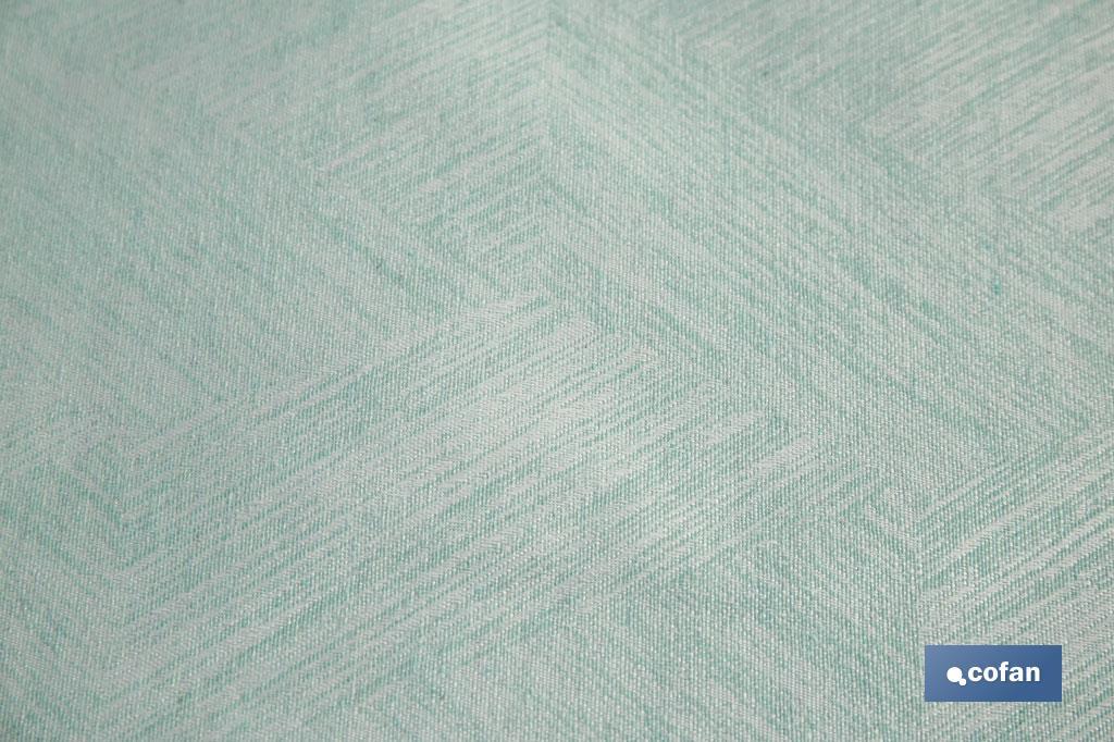 Resin-coated stain-resistant tablecloth | Modern design | Turquoise | Cotton and polyester | Available in different sizes - Cofan