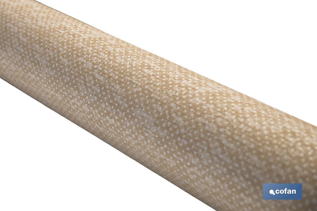 Nappe en tissu résiné antitache | Conception moderne | Couleur : beige et blanc | Matériaux : coton et polyester | Disponible en plusieurs dimensions - Cofan