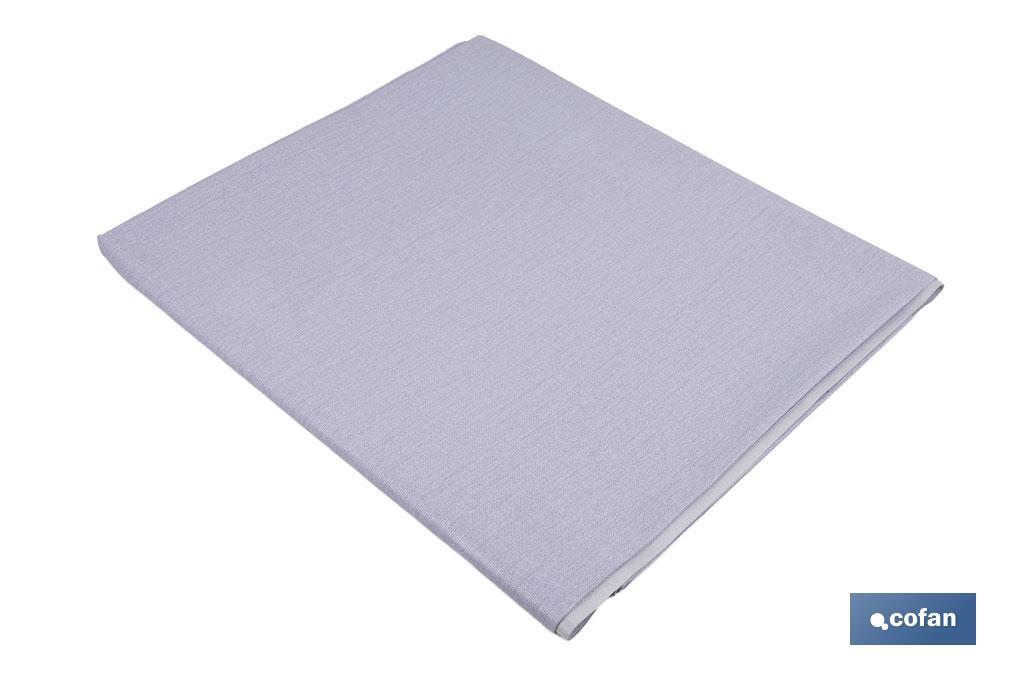 Mantel antimanchas | Diseño liso de color gris | Materiales: vinilo y poliéster | Impermeable | Fácil de limpiar | Disponible en diferentes medidas - Cofan