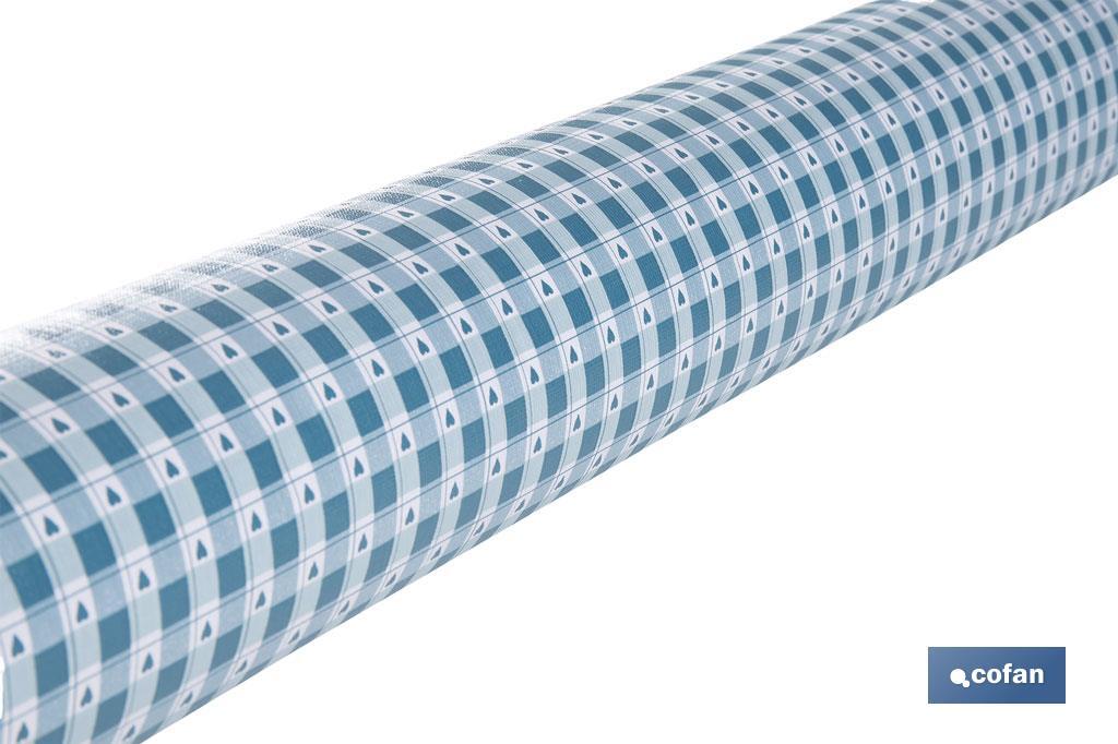 Rollo de hule de cuadros Vichy con corazones| Protección y estilo para la mesa - Cofan