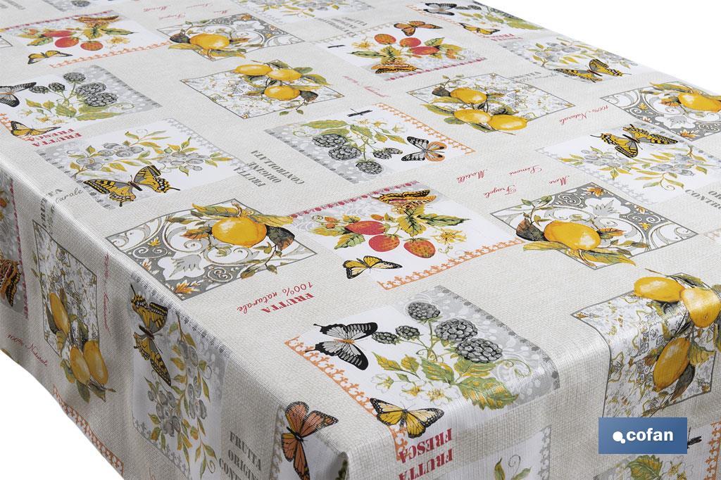 Rollo de hule de limones| Protección y estilo para la mesa - Cofan