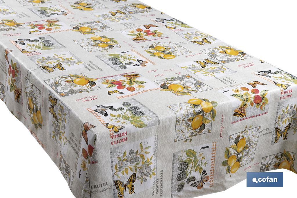 Rollo de hule de limones| Protección y estilo para la mesa - Cofan