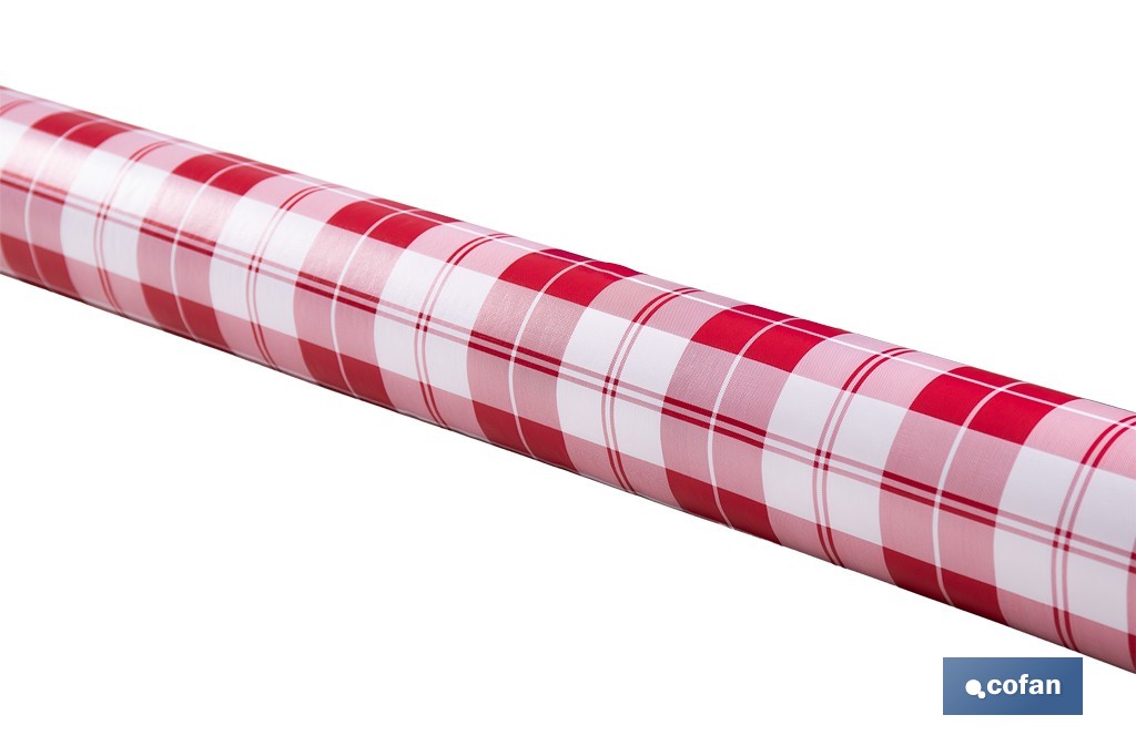 Rollo de hule con diseño campestre e italiano | Materiales: polipropileno y PVC | Gran resistencia a líquidos y manchas | Medidas 1,40 x 20 m - Cofan