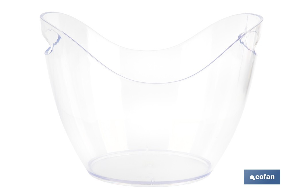 Cubitera transparente para mantener fría la bebida | Capacidad: 8 litros | Para fiestas, eventos y restauración - Cofan