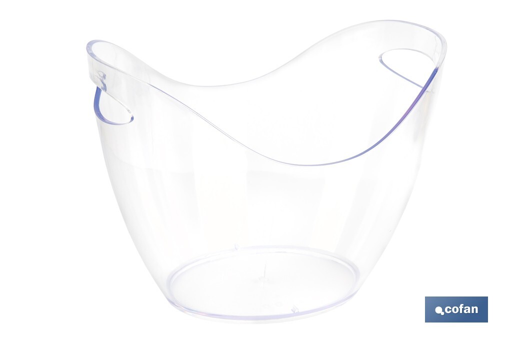 Cubitera transparente para mantener fría la bebida | Capacidad: 8 litros | Para fiestas, eventos y restauración - Cofan