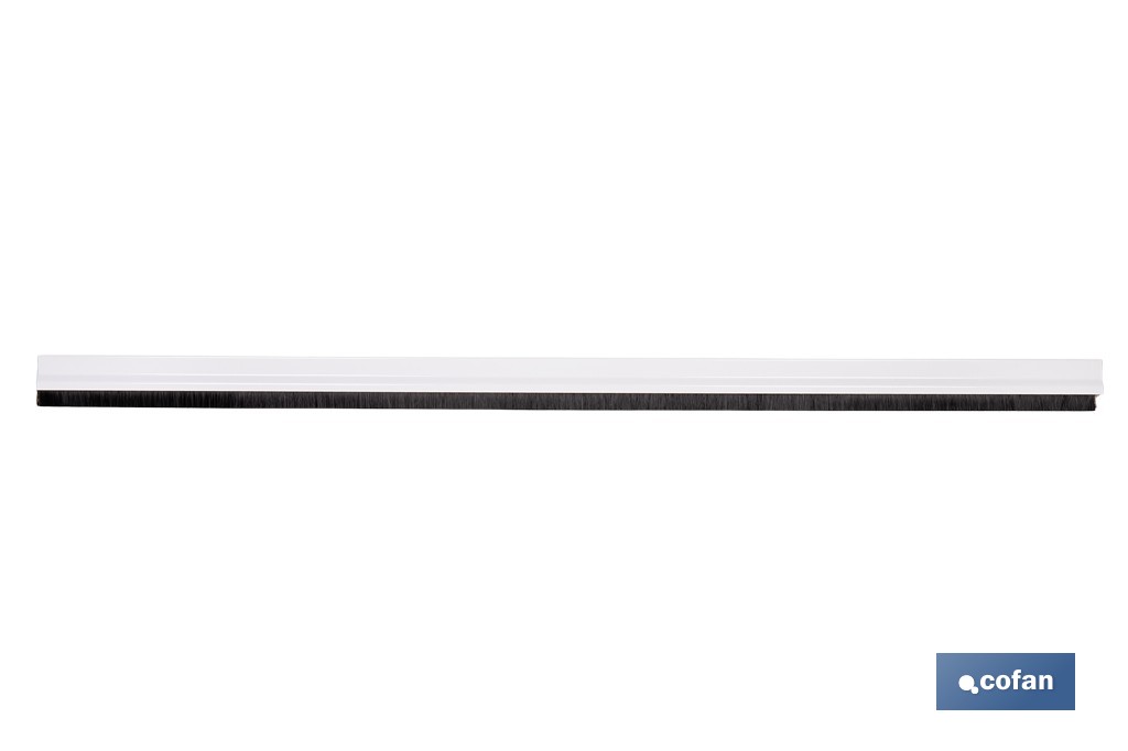 Burlete adhesivo de aluminio con cepillo | Longitud de 92 cm | Disponible en diferentes acabados - Cofan