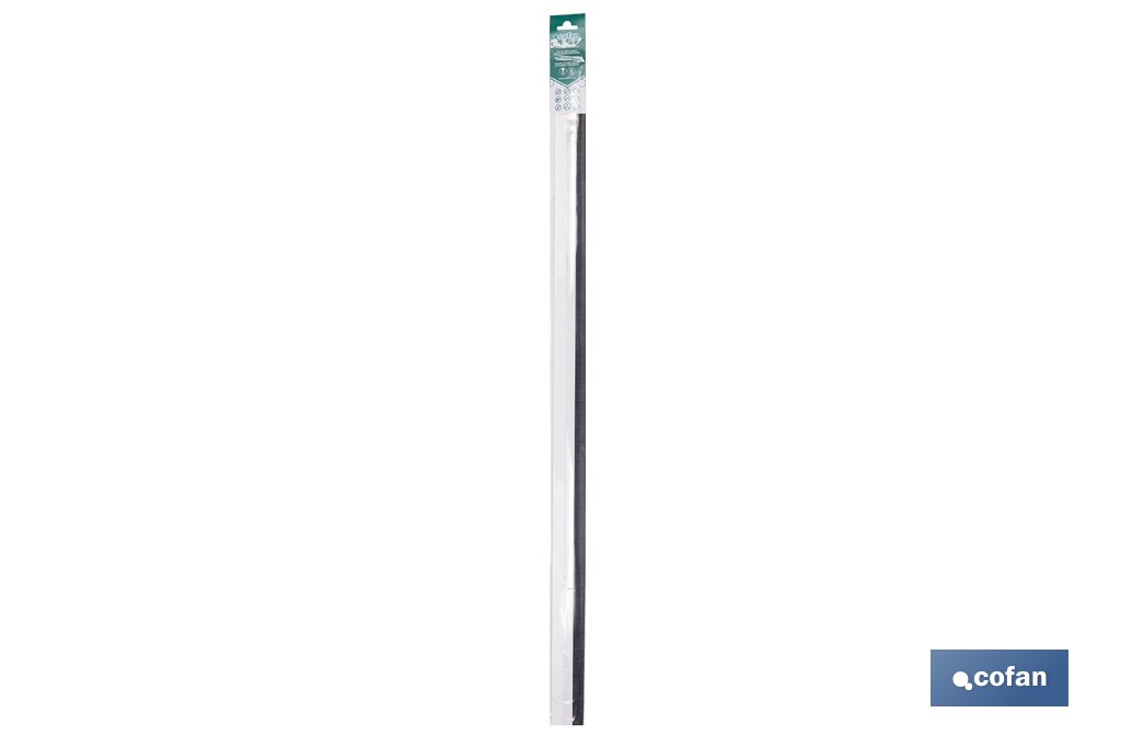 Burlete adhesivo de aluminio con cepillo | Longitud de 92 cm | Disponible en diferentes acabados - Cofan