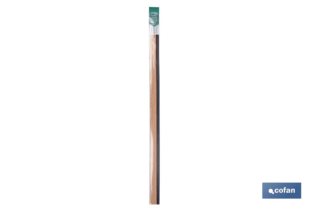 Burlete adhesivo de aluminio con cepillo | Longitud de 92 cm | Disponible en diferentes acabados - Cofan