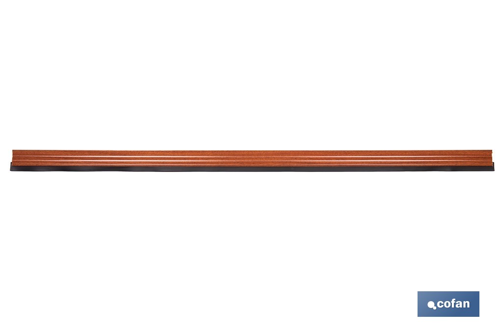 Burlete adhesivo de aluminio con labio de goma | Longitud de 105 cm | Disponible en diferentes acabados - Cofan