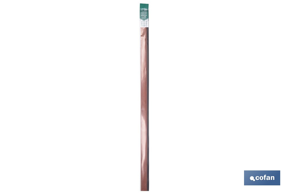 Burlete adhesivo de aluminio con labio de goma | Longitud de 105 cm | Disponible en diferentes acabados - Cofan