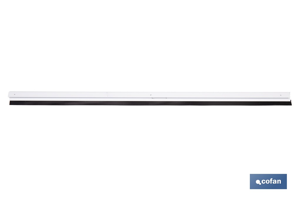 Burlete basculante de aluminio con labio de caucho | Longitud de 93 cm | Disponible en diferentes acabados - Cofan