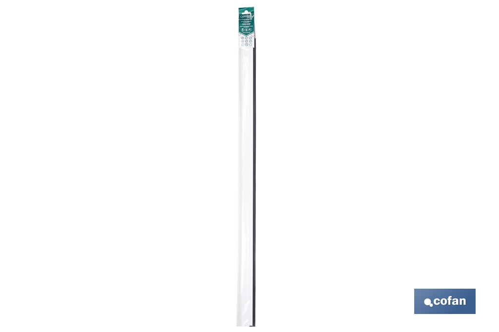 Burlete basculante de aluminio con labio de caucho | Longitud de 93 cm | Disponible en diferentes acabados - Cofan