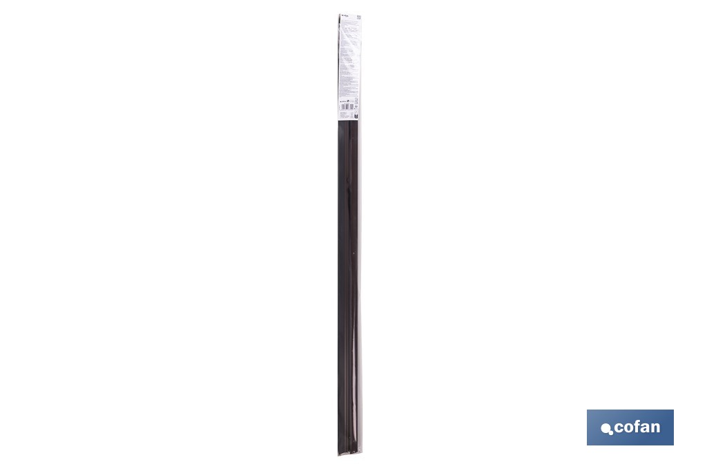 Burlete basculante de aluminio con labio de caucho | Longitud de 93 cm | Disponible en diferentes acabados - Cofan