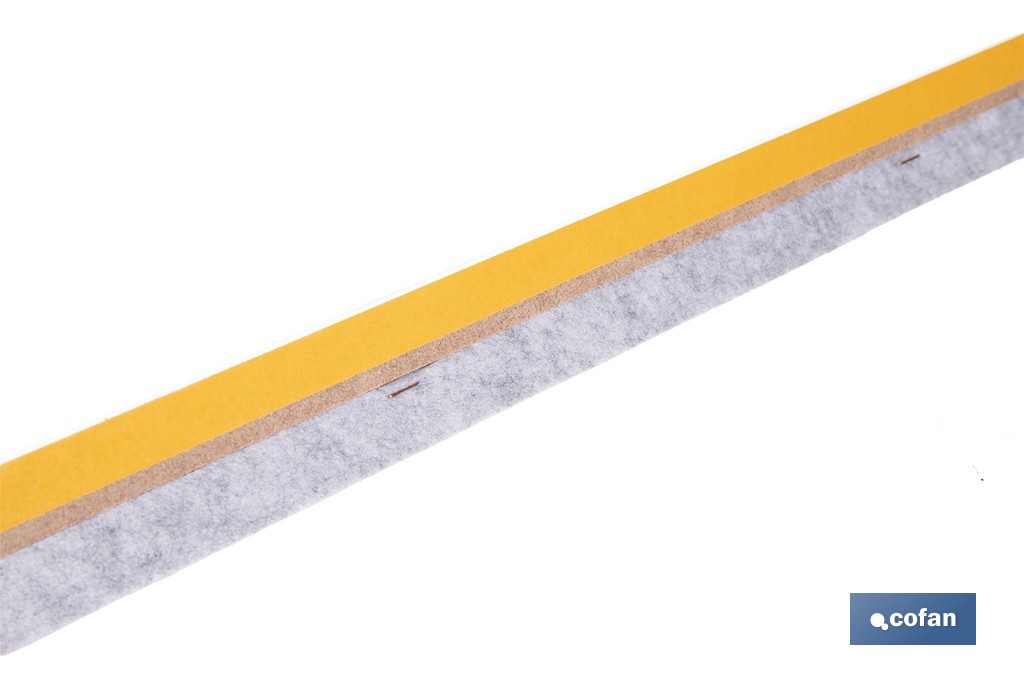 Burlete adhesivo de madera sostenible | Longitud de 91,5 cm | Disponible en diferentes acabados - Cofan