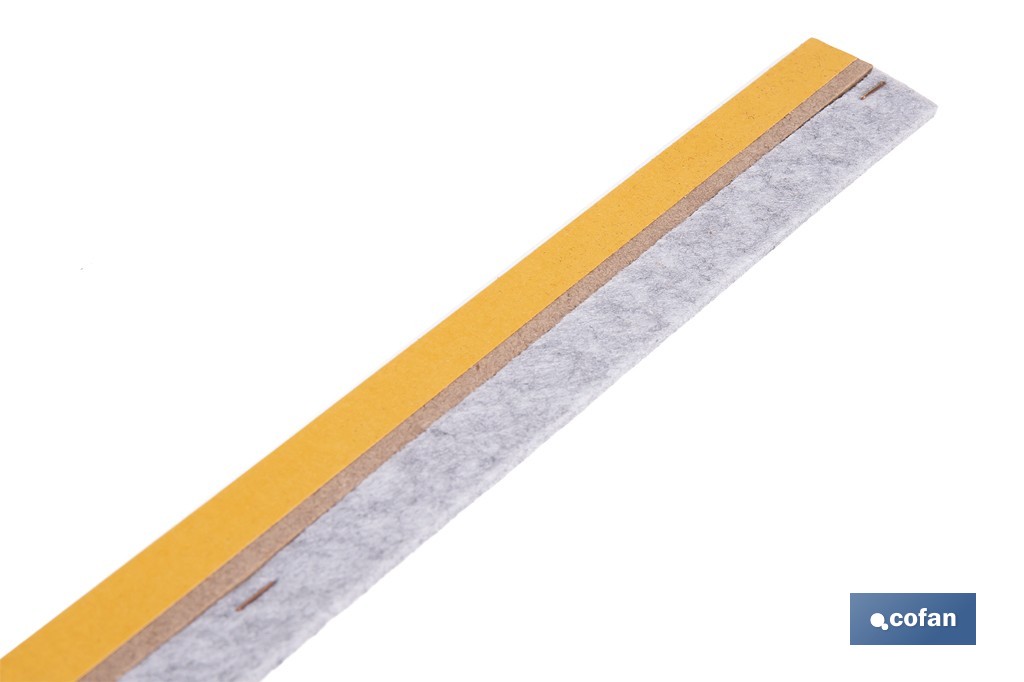 Burlete adhesivo de madera sostenible | Longitud de 91,5 cm | Disponible en diferentes acabados - Cofan
