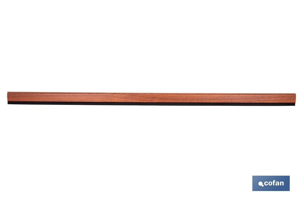 Burlete adhesivo de madera sostenible | Longitud de 91,5 cm | Disponible en diferentes acabados - Cofan