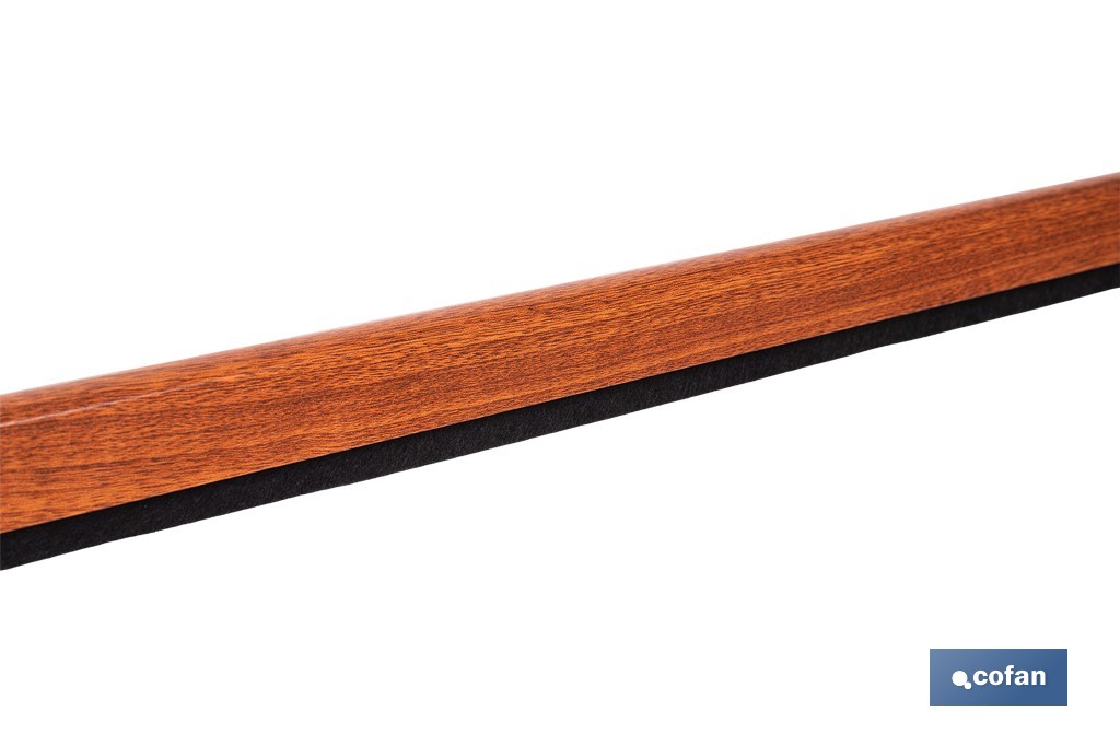 Burlete adhesivo de madera sostenible | Longitud de 91,5 cm | Disponible en diferentes acabados - Cofan