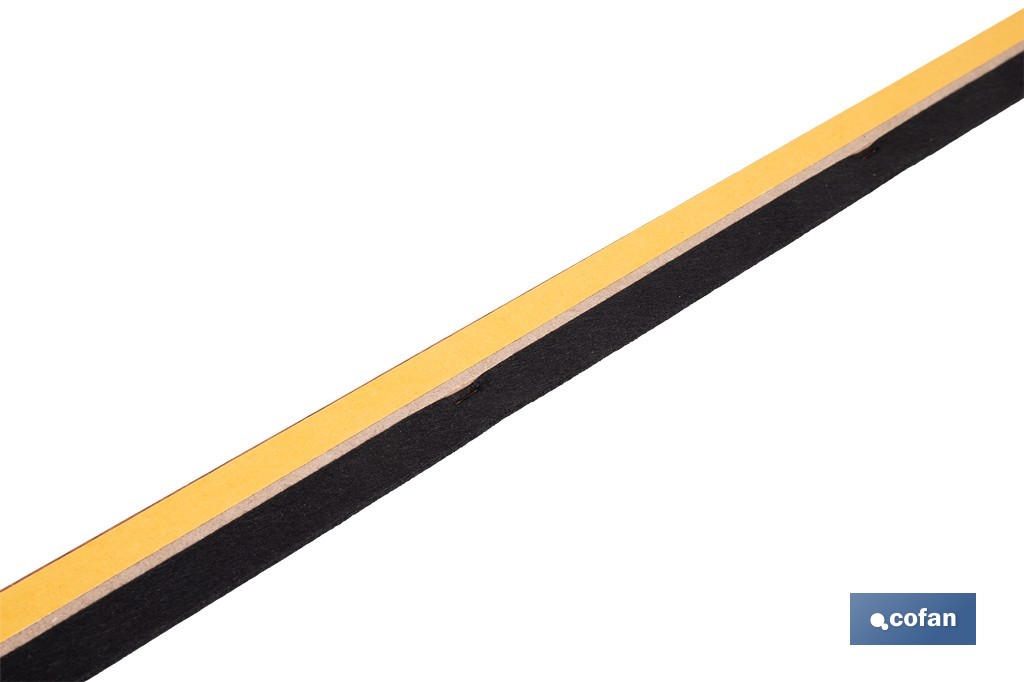 Burlete adhesivo de madera sostenible | Longitud de 91,5 cm | Disponible en diferentes acabados - Cofan