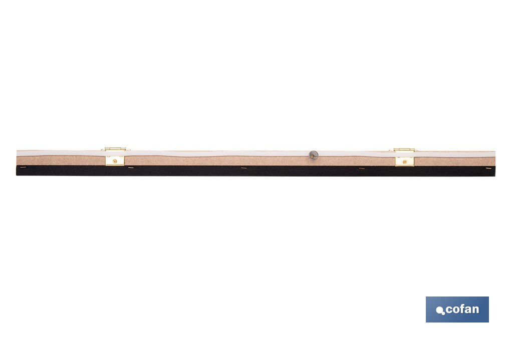 Burlete basculante de madera sostenible | Fijación mediante bisagra | Longitud de 91,5 cm | Disponible en diferentes acabados - Cofan