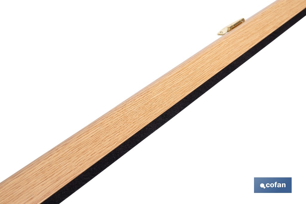 Burlete basculante de madera sostenible | Fijación mediante bisagra | Longitud de 91,5 cm | Disponible en diferentes acabados - Cofan