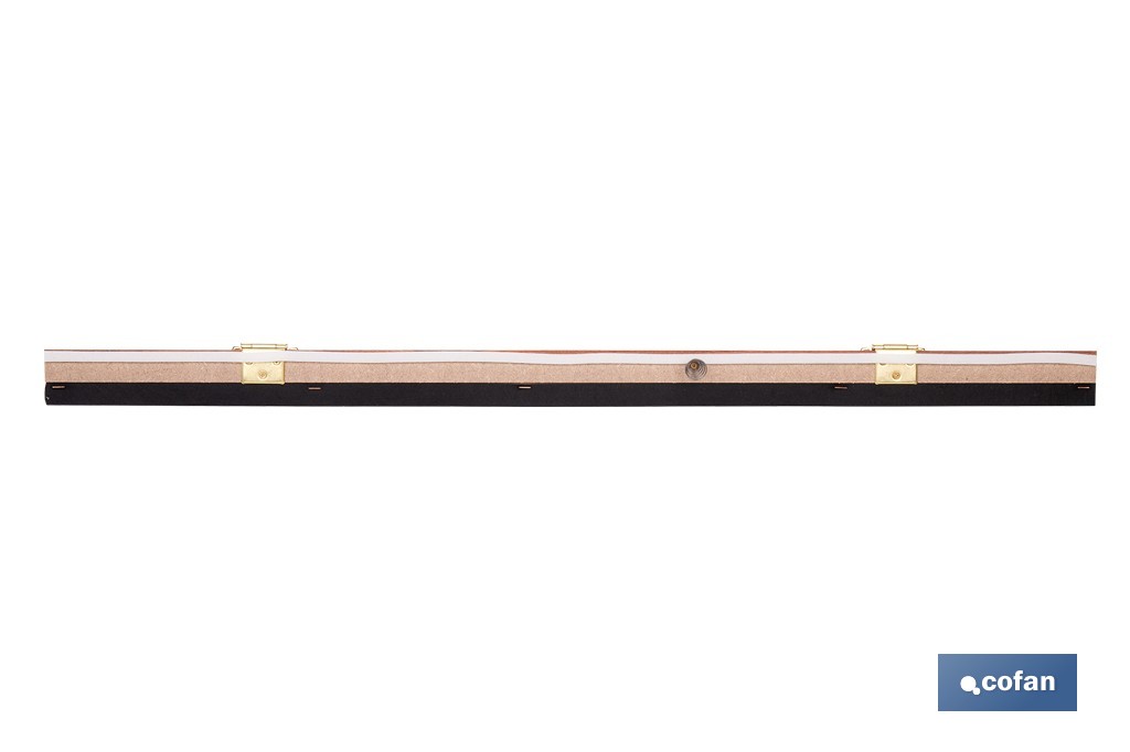 Burlete basculante de madera sostenible | Fijación mediante bisagra | Longitud de 91,5 cm | Disponible en diferentes acabados - Cofan