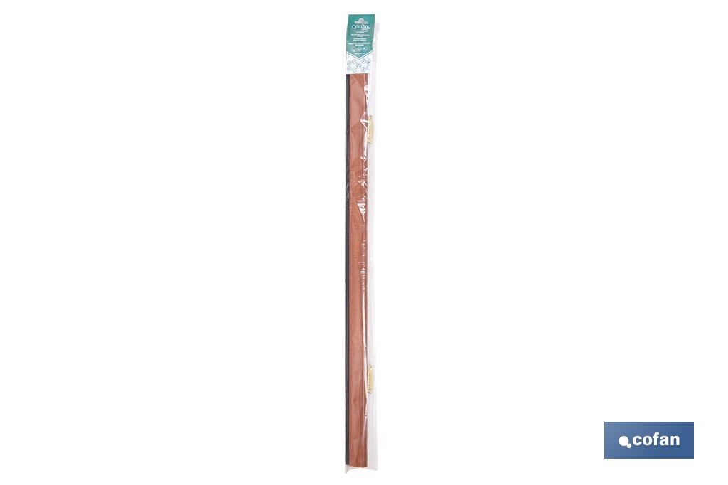 Burlete basculante de madera sostenible | Fijación mediante bisagra | Longitud de 91,5 cm | Disponible en diferentes acabados - Cofan