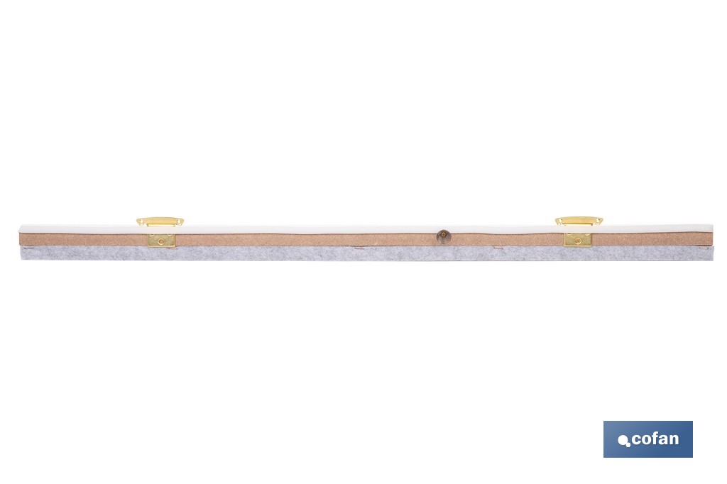 Burlete basculante de madera sostenible | Fijación mediante bisagra | Longitud de 91,5 cm | Disponible en diferentes acabados - Cofan