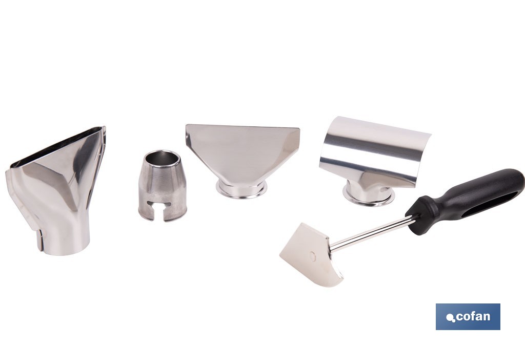 Pistola termica ad aria calda, display LCD digitale, 2000W | Temperatura regolabile da 50ºC fino a 650ºC | Display digitale - Cofan