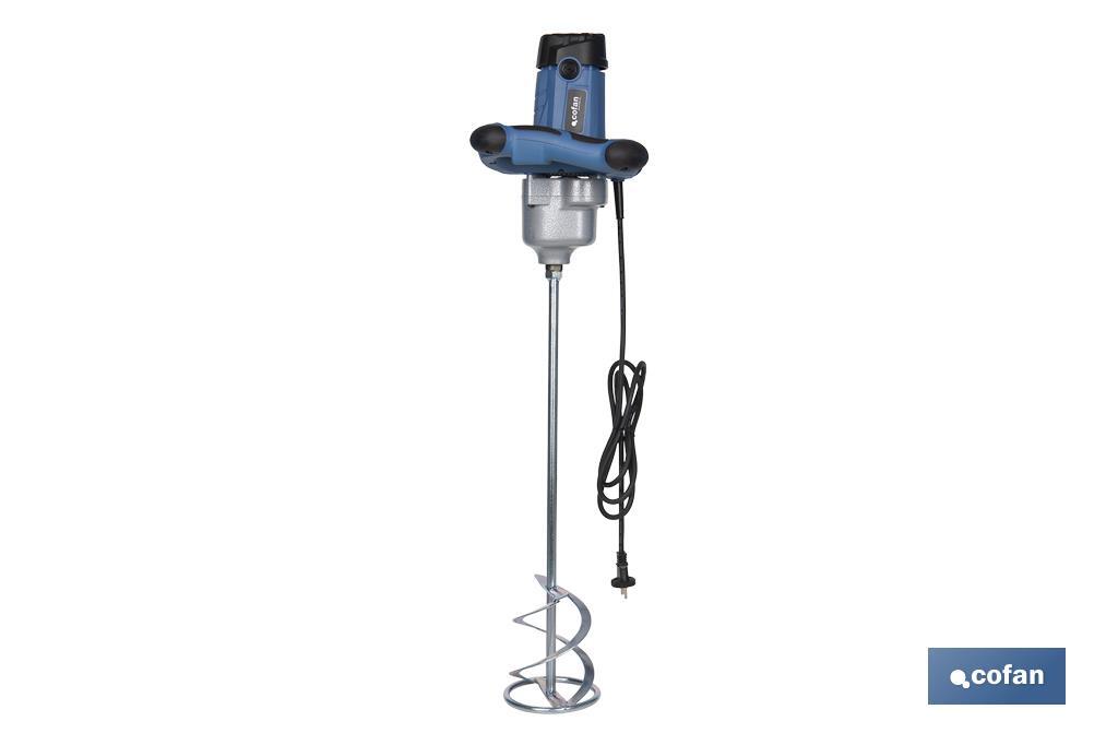 Cofan Paddle mixer for mixing paint and mortar | Electric stirrer | M14 paddle connection | Mixing paddle included | 2 speeds | Power: 1,800W - Cofan