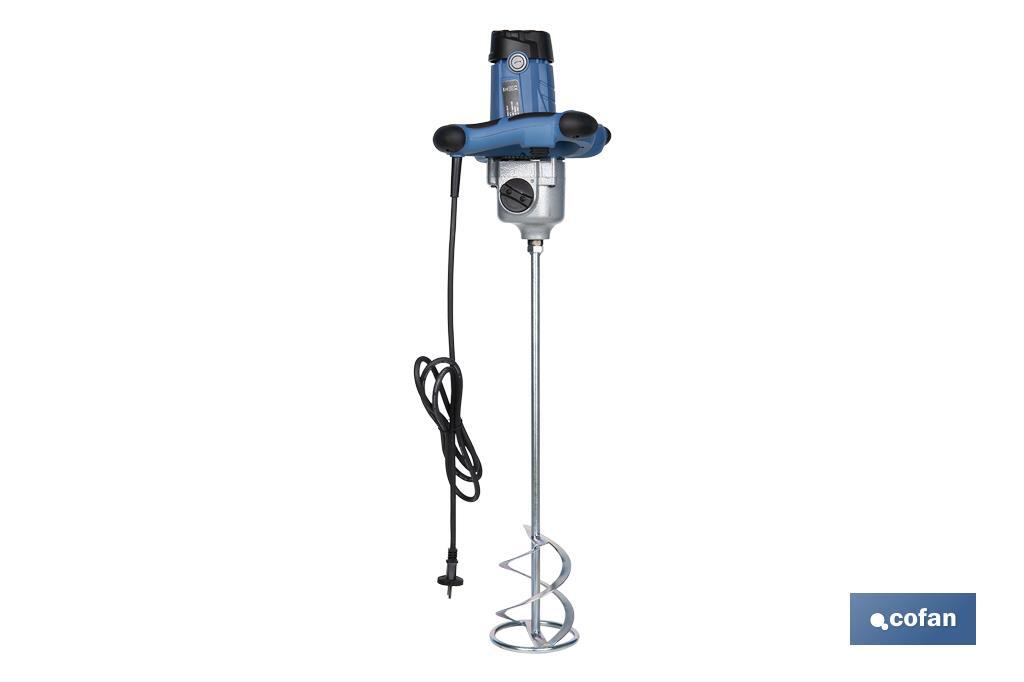 Cofan Paddle mixer for mixing paint and mortar | Electric stirrer | M14 paddle connection | Mixing paddle included | 2 speeds | Power: 1,800W - Cofan