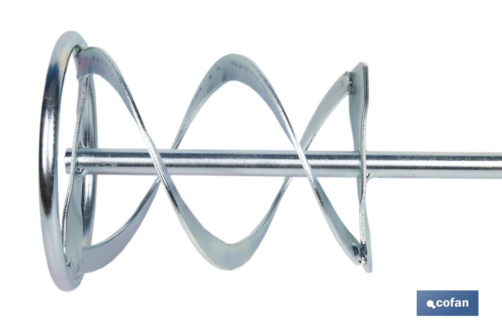 Vara misturadora | Acessório de mistura M14 | Adequado para misturar tinta, verniz ou massa | Comprimento: 600 mm | Disponível em diferentes diâmetros - Cofan