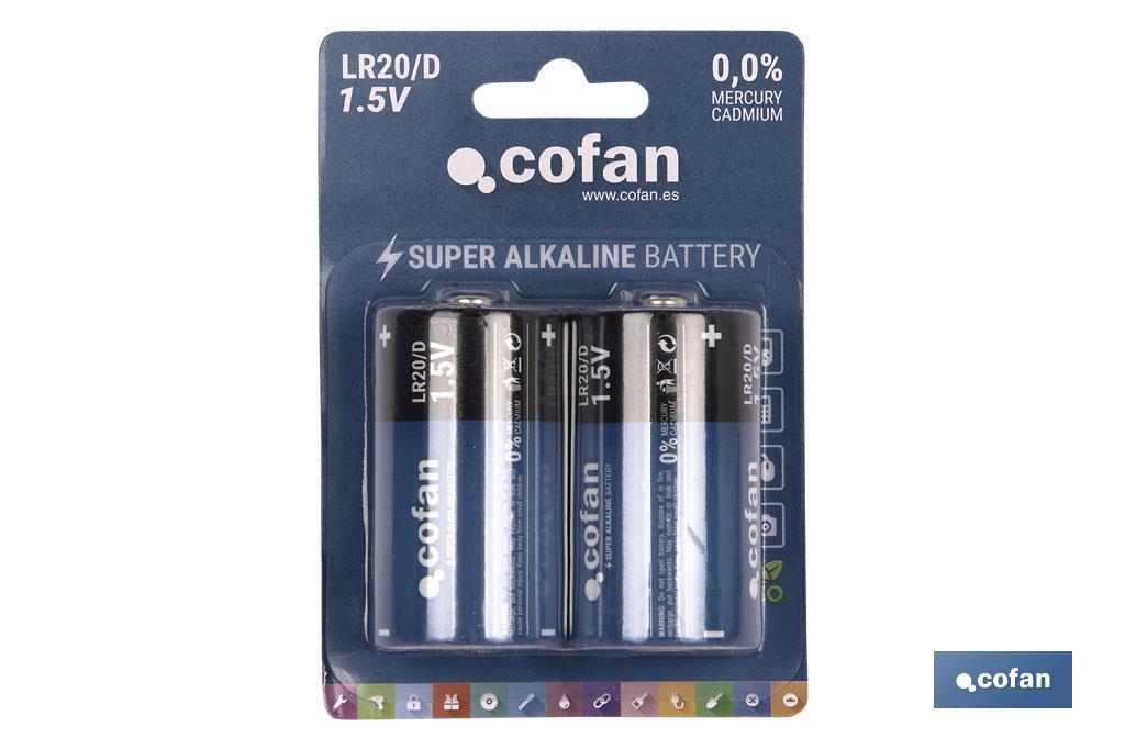 Pilas Alcalinas - LR20 D/1,5V - Cofan