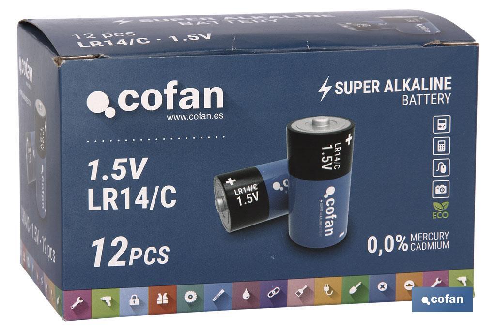 Pilhas Alcalinas - LR14 C/1,5V - Cofan