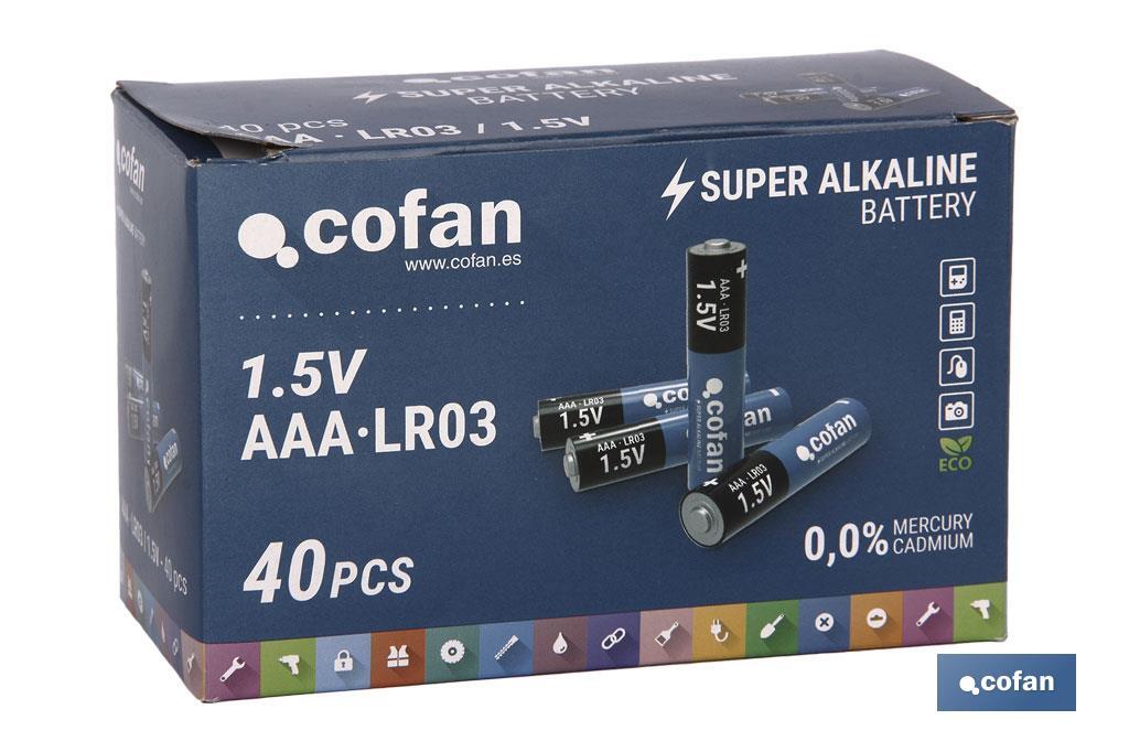 Alkaline Batterien - LR03 AAA/1,5V - Cofan