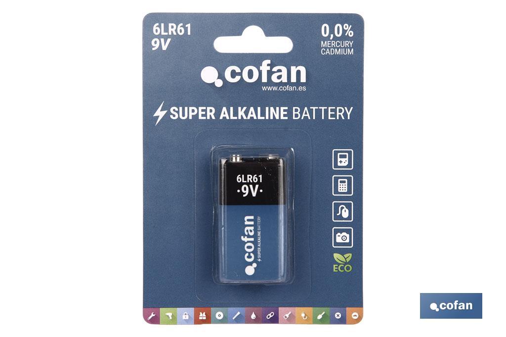 Alkaline batteries - 6LR61/9V - Cofan